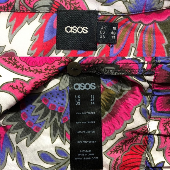 asos floral paisley print cold shoulder top-g2 - Picture 8 of 8